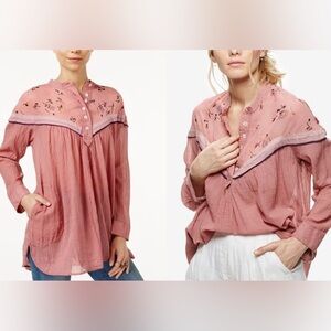 Free People Hearts & Colors Button Fromt Top with Pockets! medium